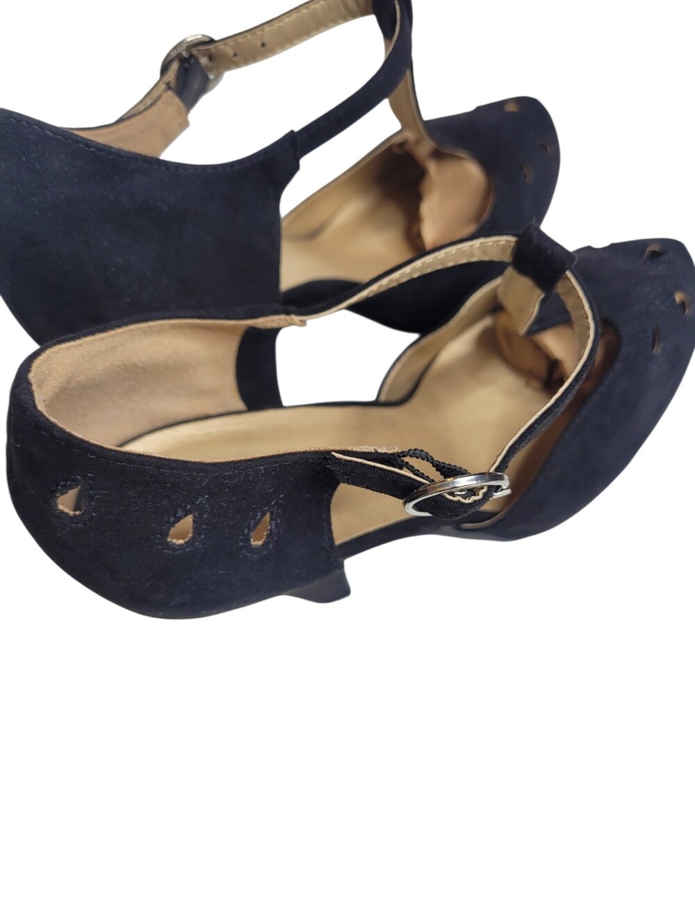 Modcloth T-strap Black Heels Size 8 - Picture 7 of 7